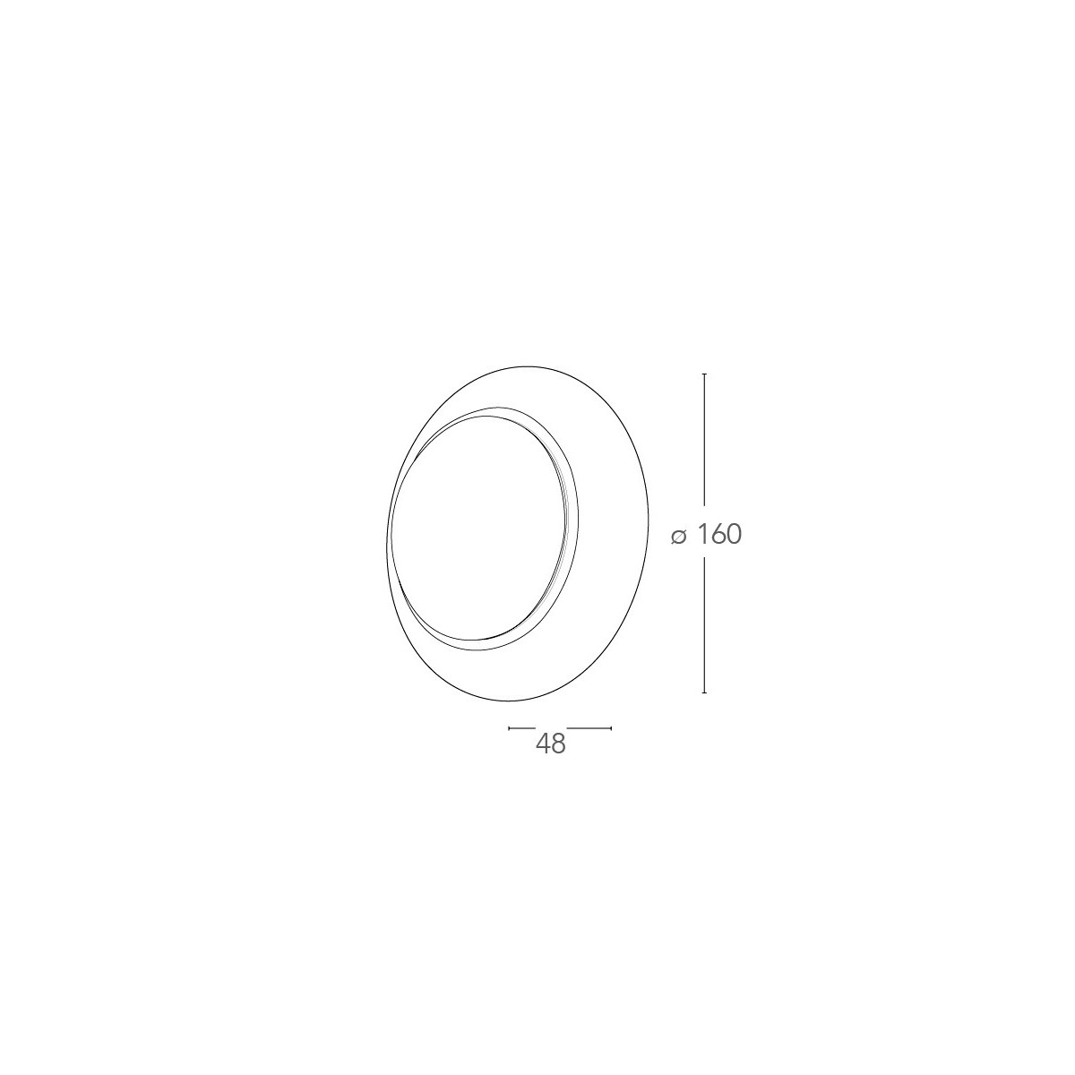 Applique LED Tonda Bianca Orientabile | Mondialshop