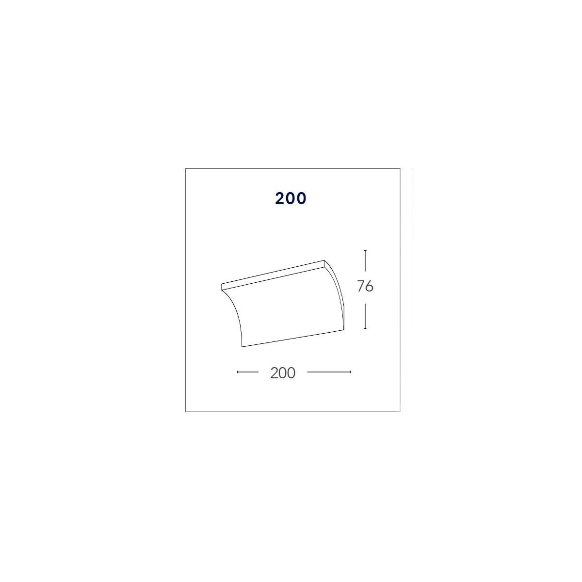 LED-W-MUSTANG-200 Applique Blanc Led A 4000kelvin 8 watts