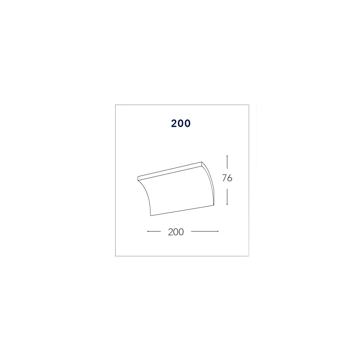 LED-W-MUSTANG-200 Applique Blanc Led A 4000kelvin 8 watts