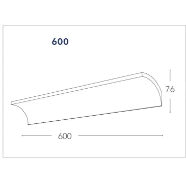 LED-W-MUSTANG-600 Applique Bianco Led A 4000kelvin 15 watt