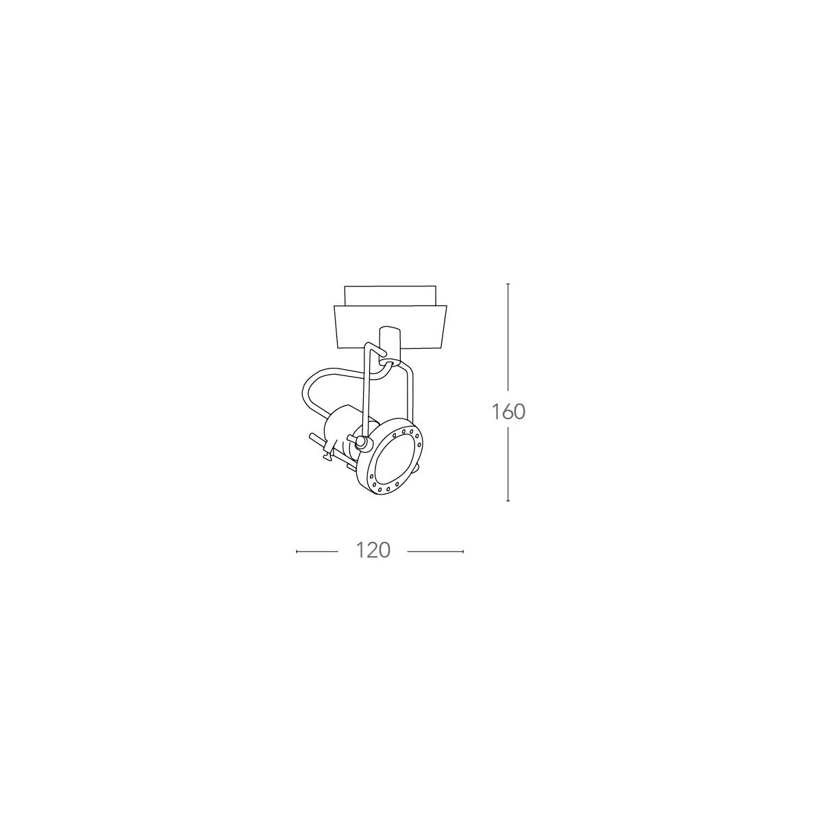 Spot simple chromé moderne | Mondialshop