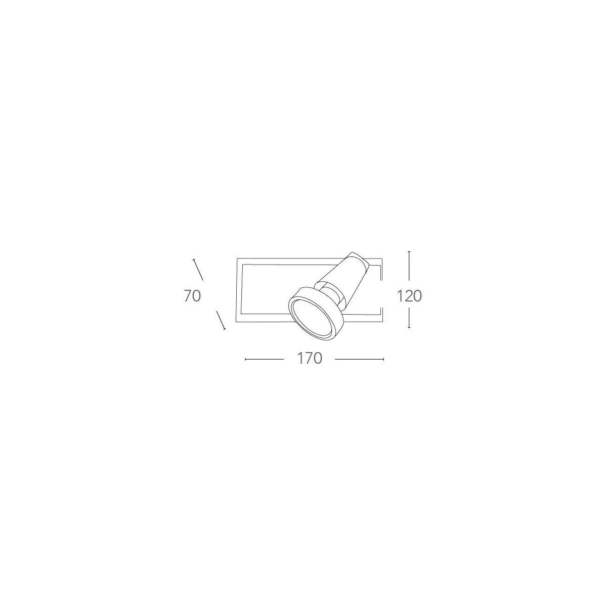 Applique dalla forma semplice cromata con cornice nickel 42 watt 2800 kelvin GU10