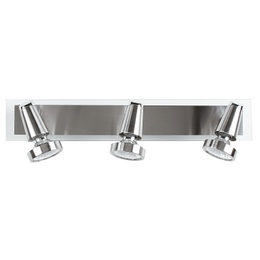 Dreifacher Chrom-Scheinwerfer mit Nickelrahmen | Mondialshop
