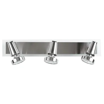 Faretto Spot Triplo Cromato Cornice Nichel | Mondialshop