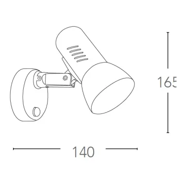 Applique dalla forma semplice bianca 42 watt E27