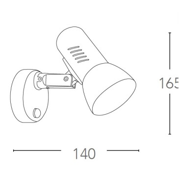 Applique avec une forme blanche simple 42 watts E27