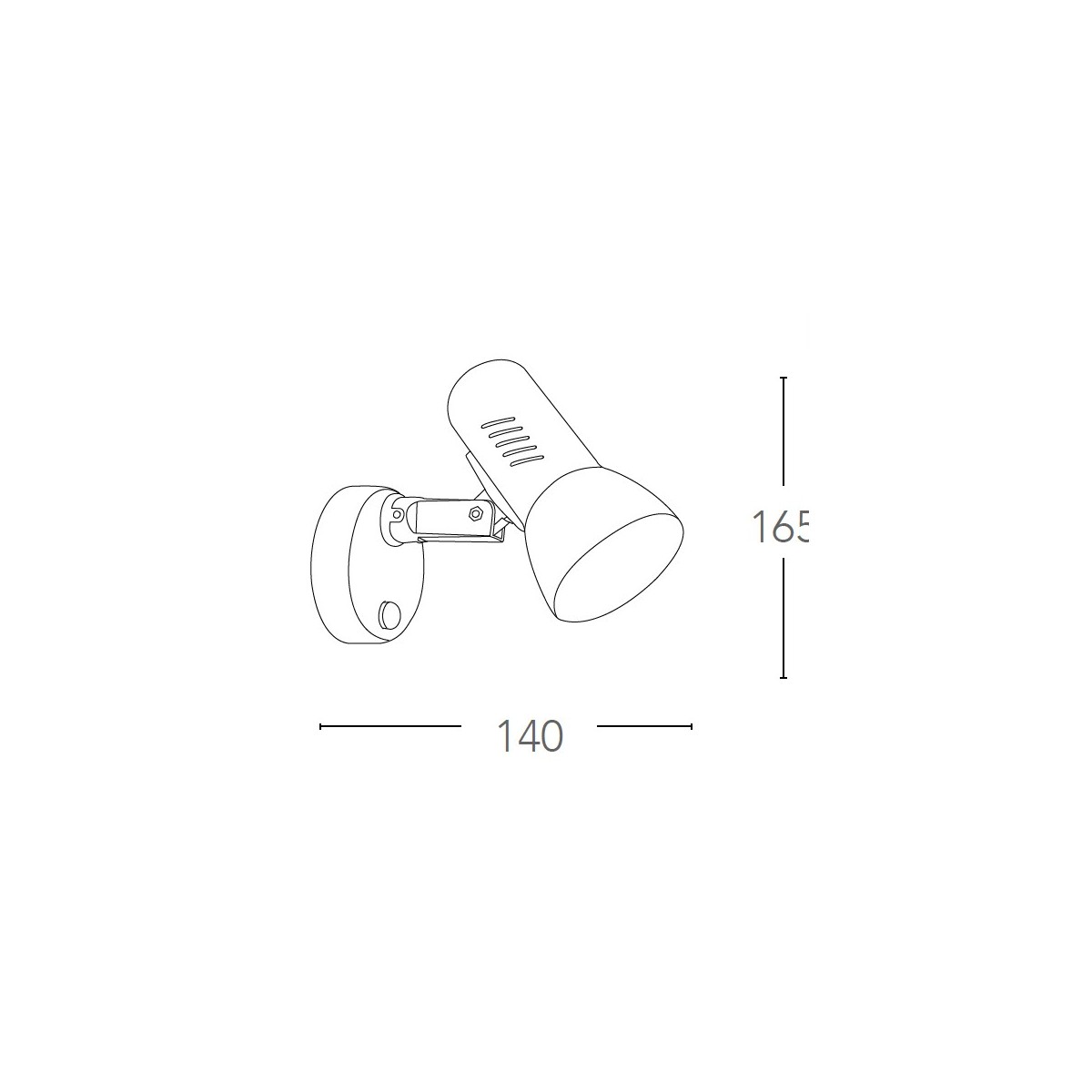 Applique dalla forma semplice bianca 42 watt E27