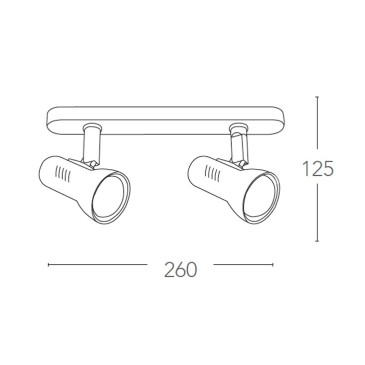 Applique bianca a due luci moderna 42 watt E27