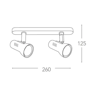 Faretto Spot Doppio Bianco Moderno | Mondialshop