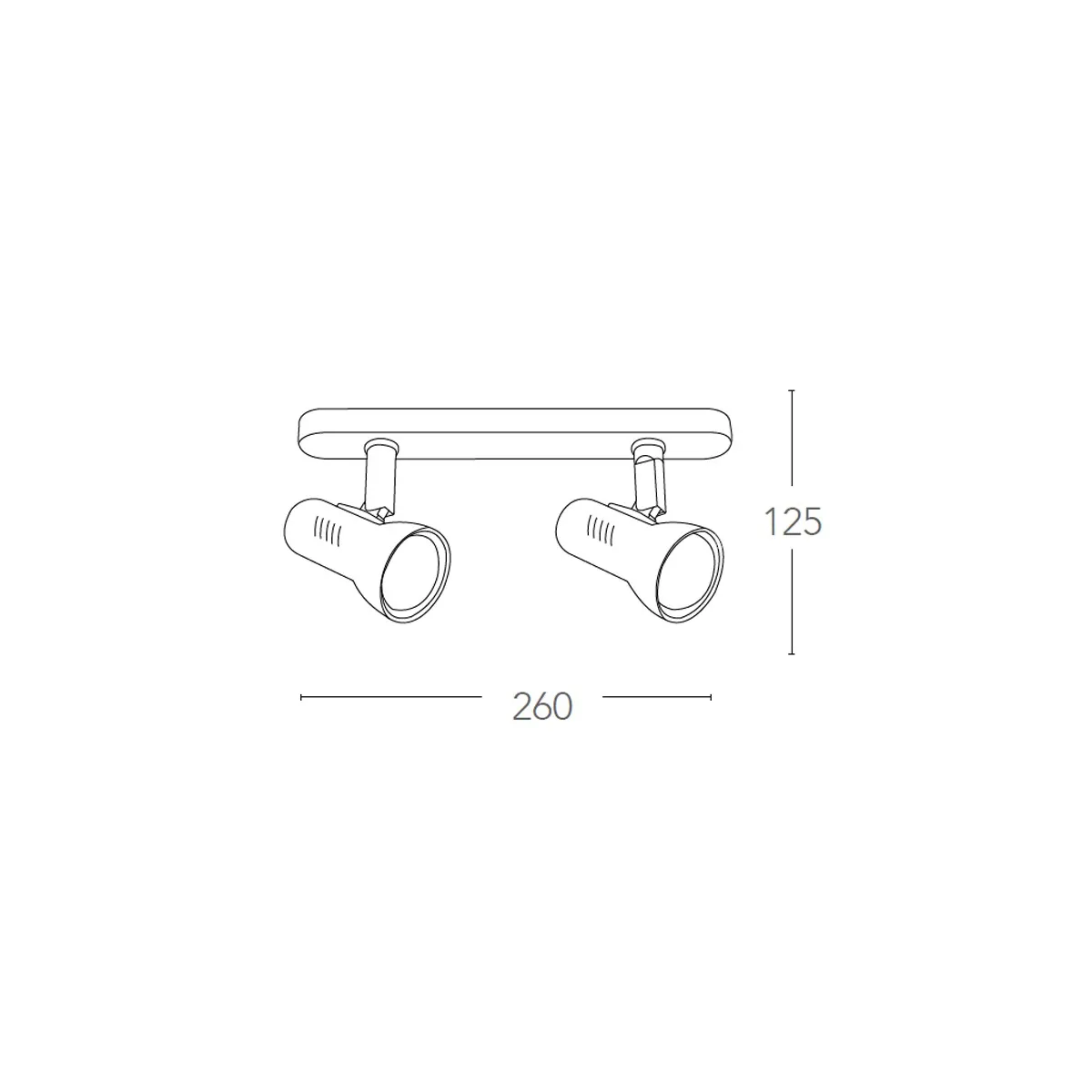 Faretto Spot Doppio Bianco Moderno | Mondialshop