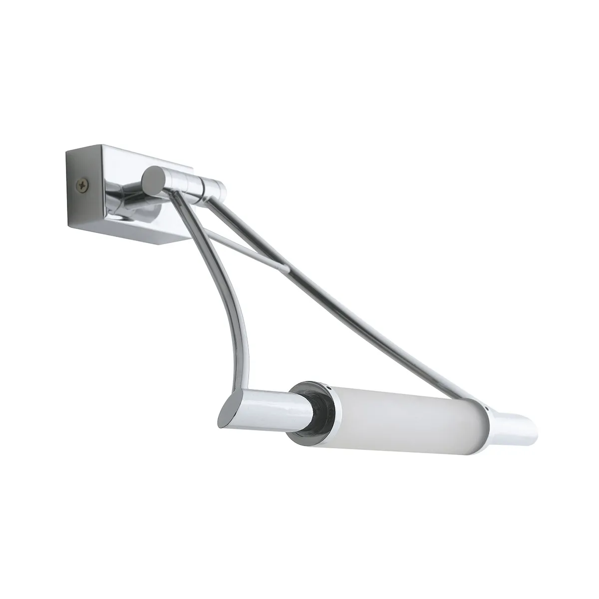 Applique murale orientable en métal ET avec diffuseur en verre et finitions chromées 1xR7s max 120W 29,5 x 24Hcm