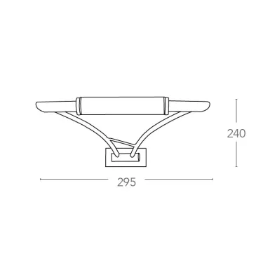 Applique murale orientable en métal ET avec diffuseur en verre et finitions chromées 1xR7s max 120W 29,5 x 24Hcm