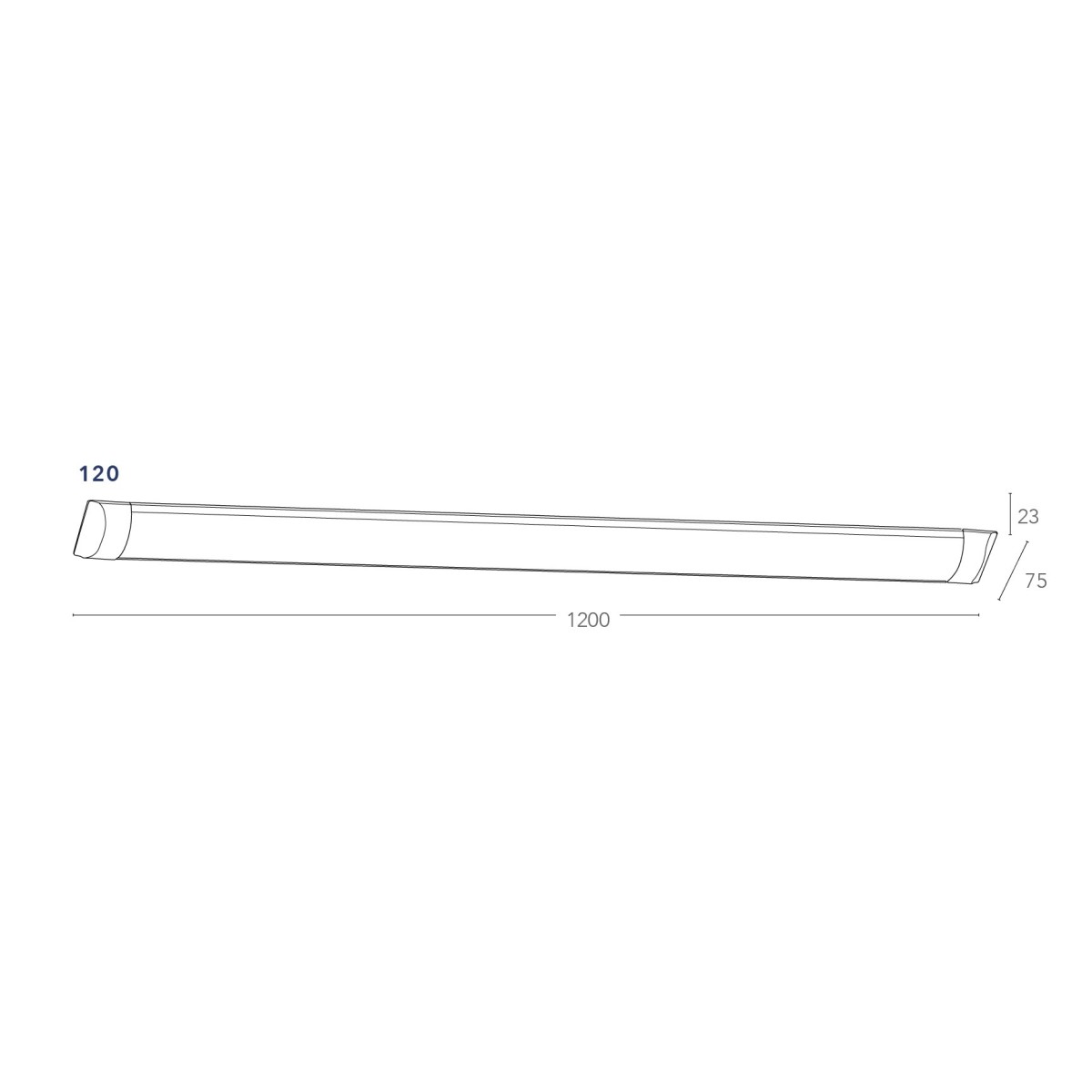 Plafonnier LED blanc avec barre sous meuble | Mondialshop