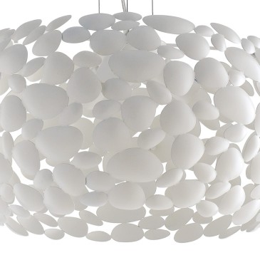 I-DIONISO-S48-BCO - Décoration moderne de type pierre en métal blanc