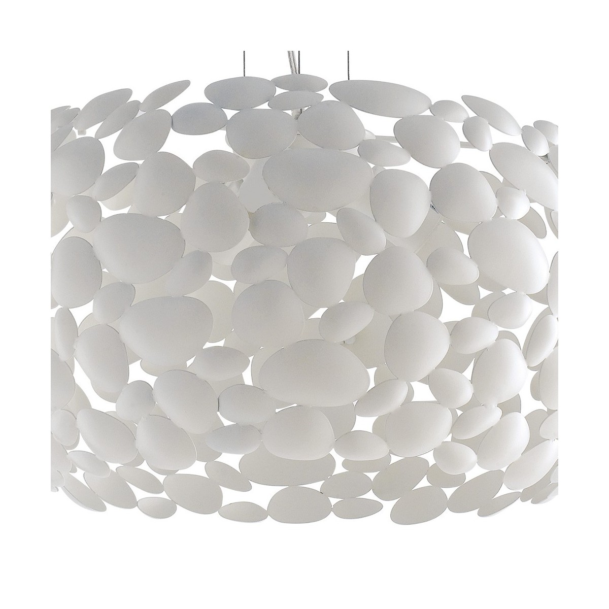 Lampada a sospensione 60W 3XE27 diametro 48cm bianca...