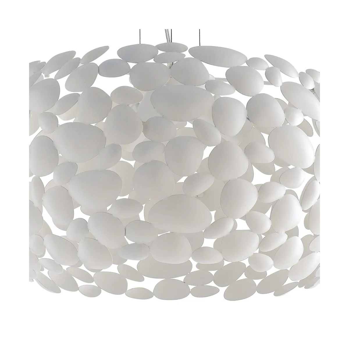 I-DIONISO-S48-BCO - Décoration moderne de type pierre en métal blanc