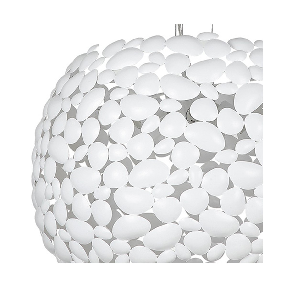 Lampada a sospensione 60W 5XE27 diametro 65cm bianca...