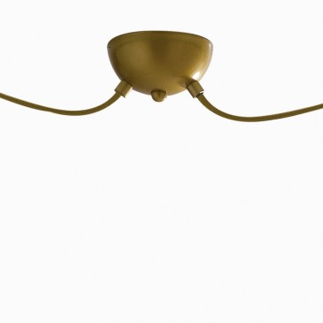 Lustre moderne à feuilles d'or