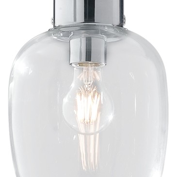 Diffuseur en verre soufflé transparent