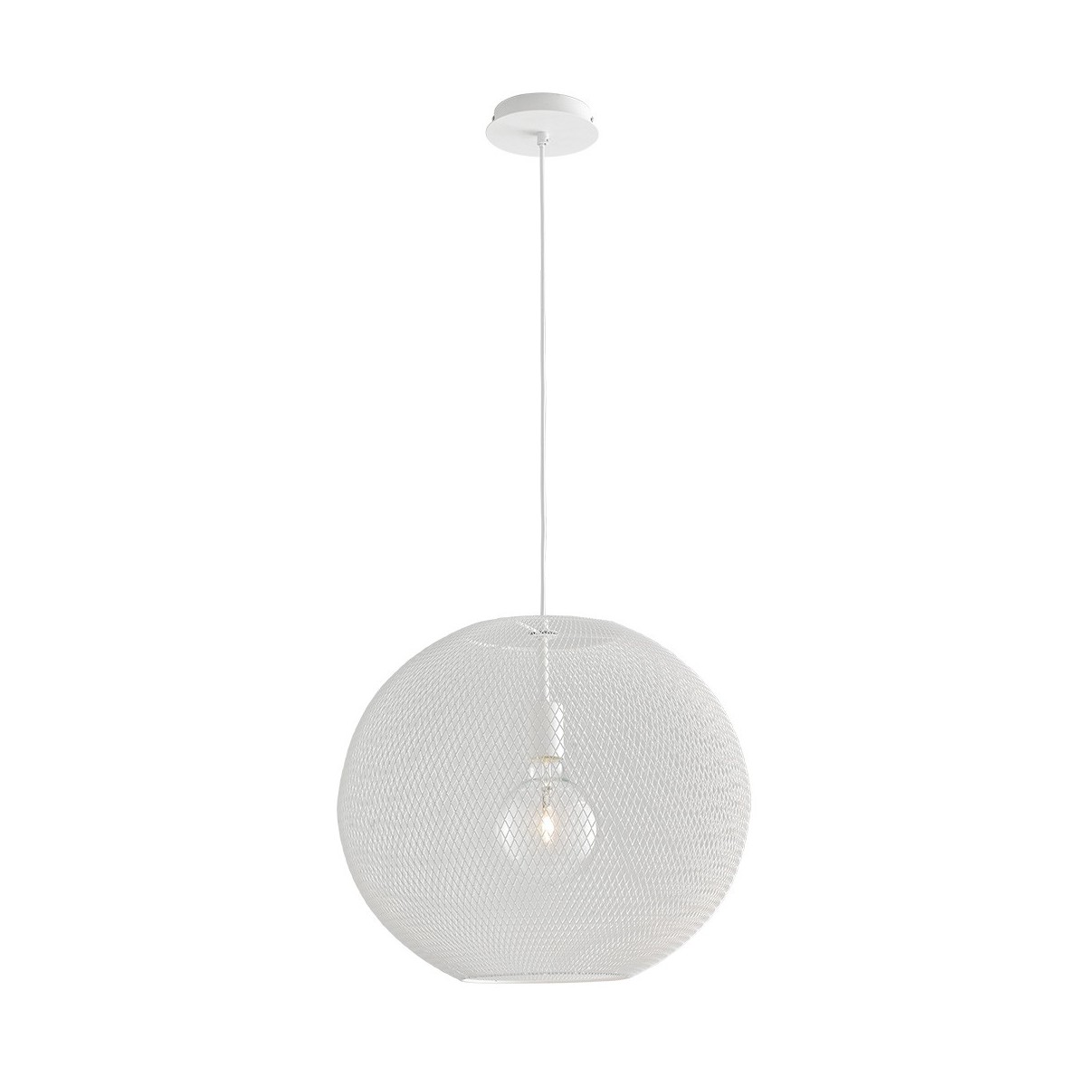 I-ESEDRA-S50 BCO - Lustre à Suspension Spherical Net...