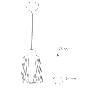 I-DAYTON-S16 BRO - Sospensione Gabbia Metallo Bronzo Lampadario Rustico E27