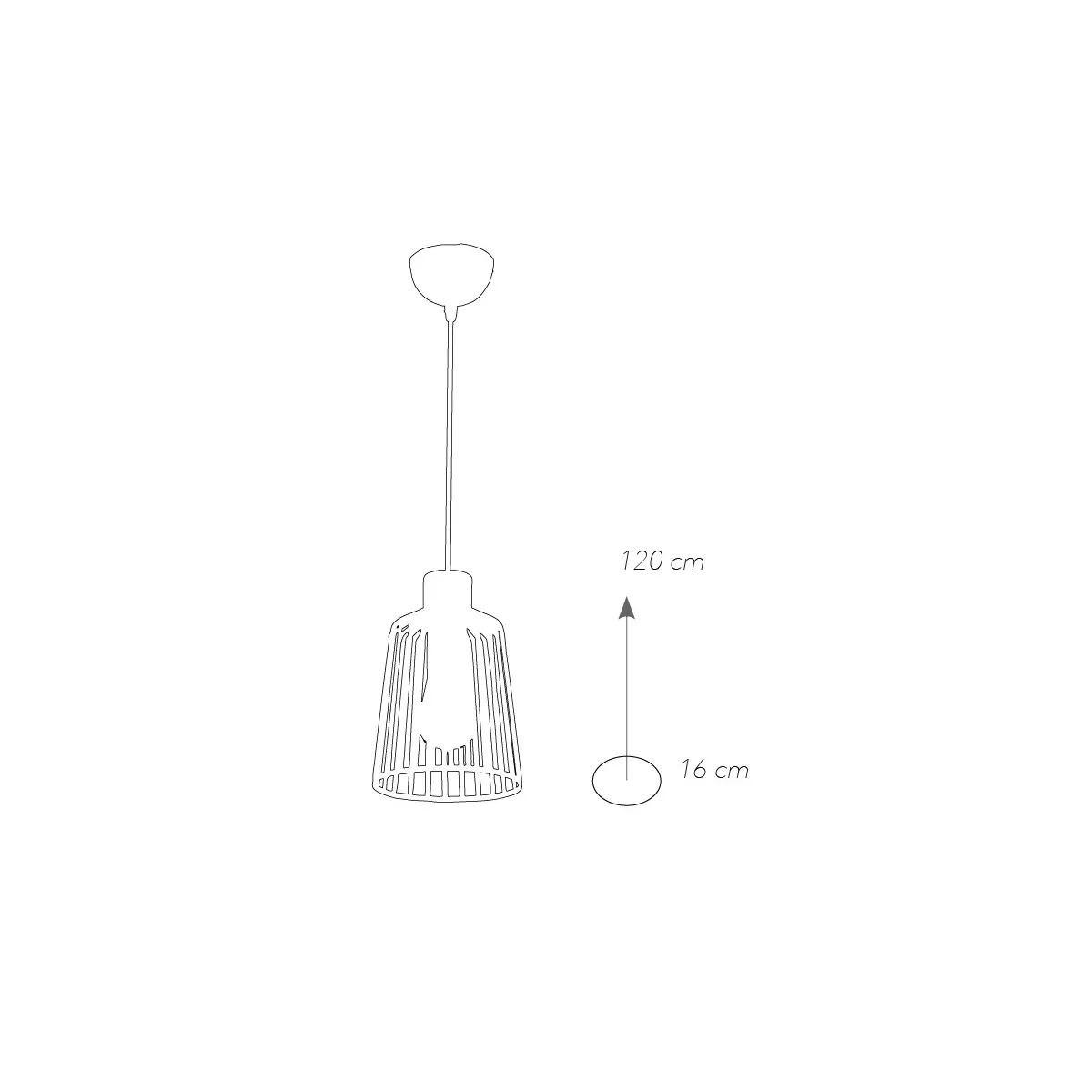 I-DAYTON-S16 BRO - Sospensione Gabbia Metallo Bronzo Lampadario Rustico E27