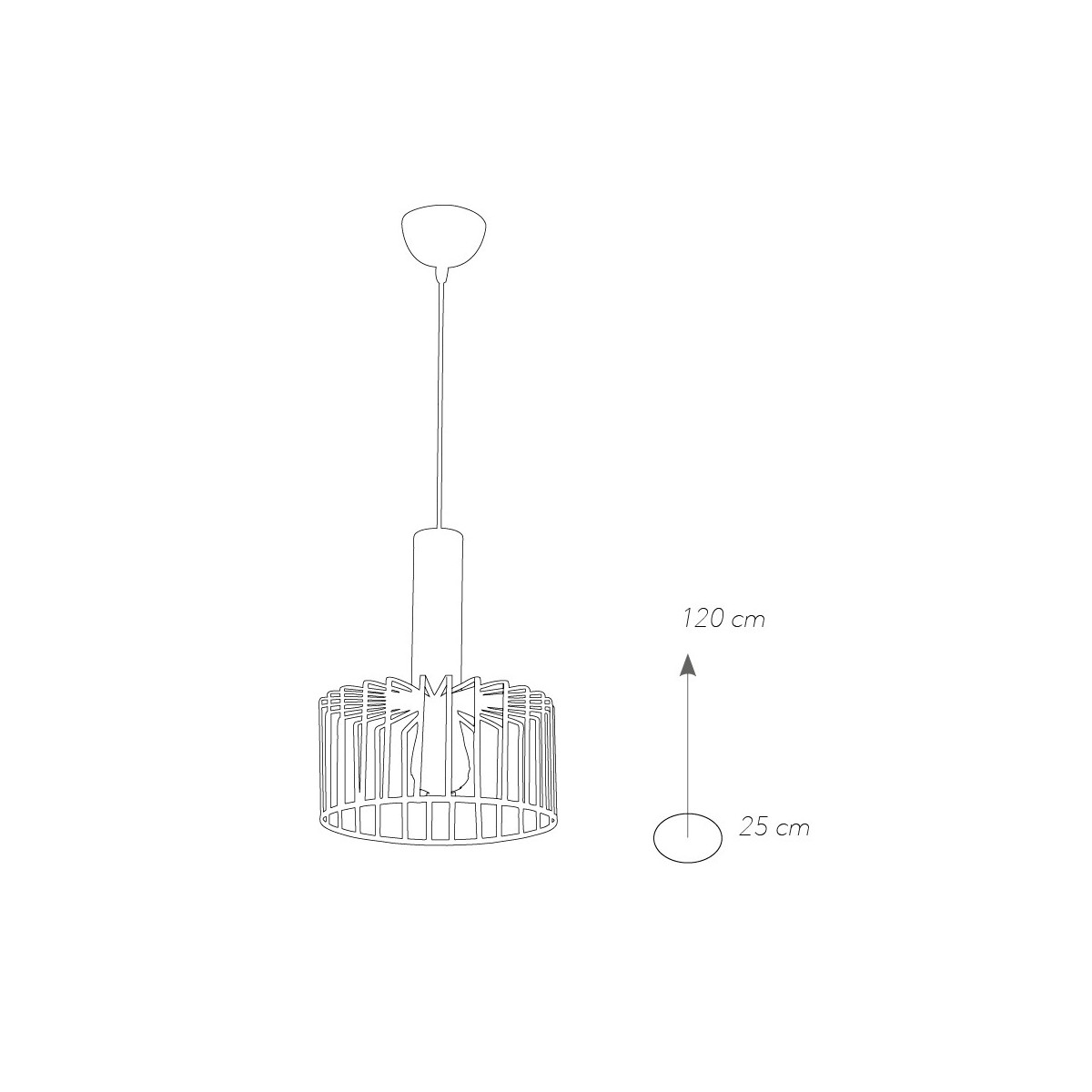 I-DAYTON-S25 BRO - Lampadario Sospensione Bronzo paralume...