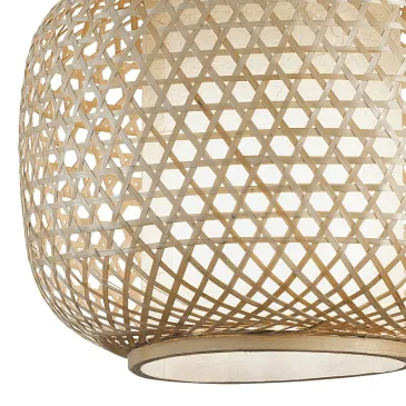 Pendente con Decoro in Bamboo naturale Intrecciato Linea Zen