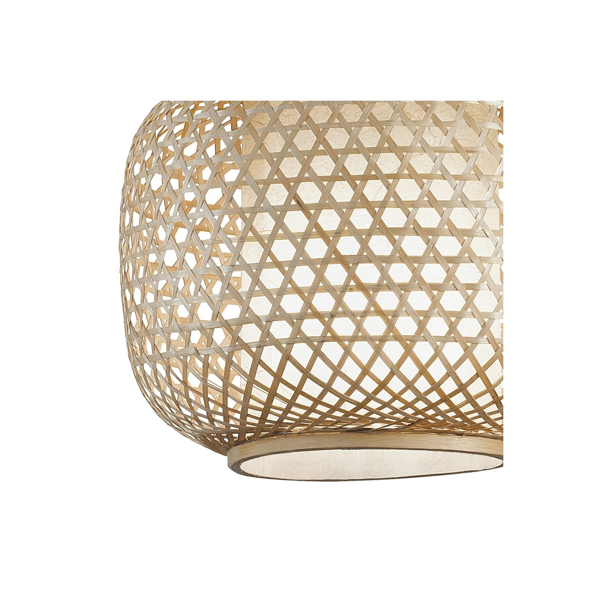 Pendente con Decoro in Bamboo naturale Intrecciato Linea Zen