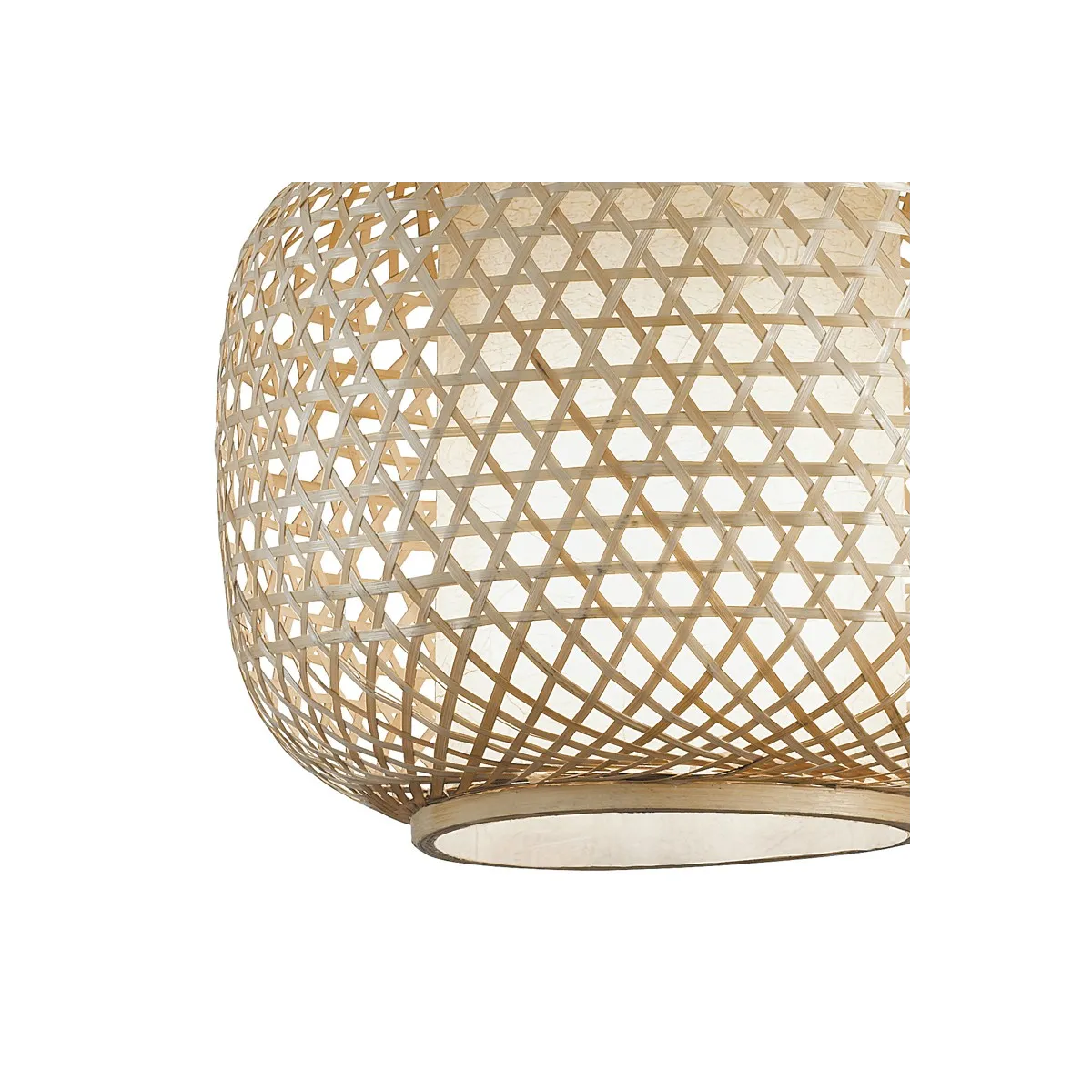 Pendente con Decoro in Bamboo naturale Intrecciato Linea Zen