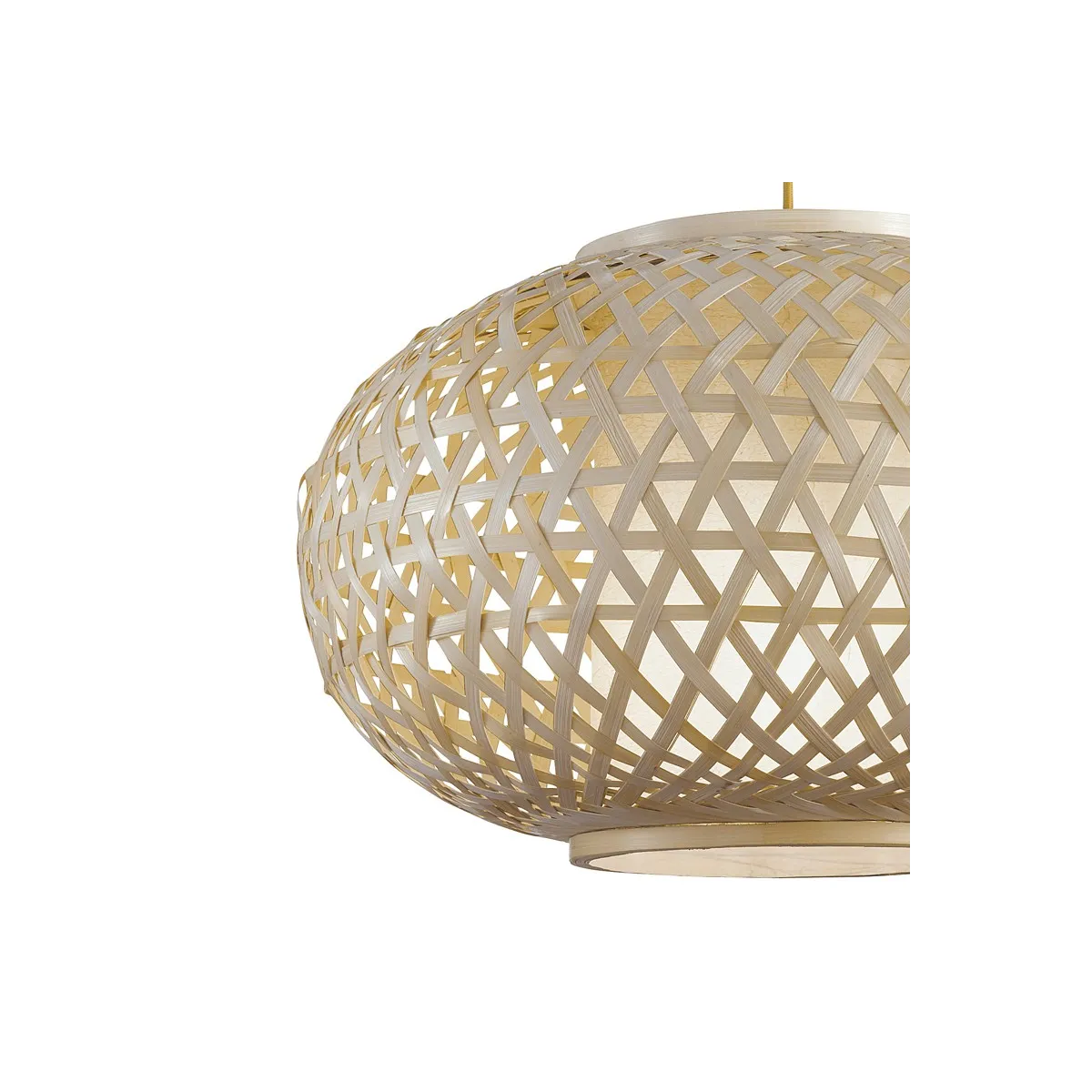 Suspension avec décoration tressée en bambou naturel Zen Line