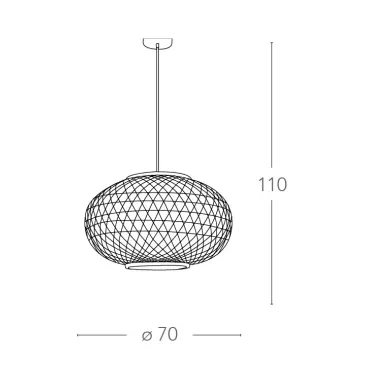 Lustre ethnique E27 tissé...
