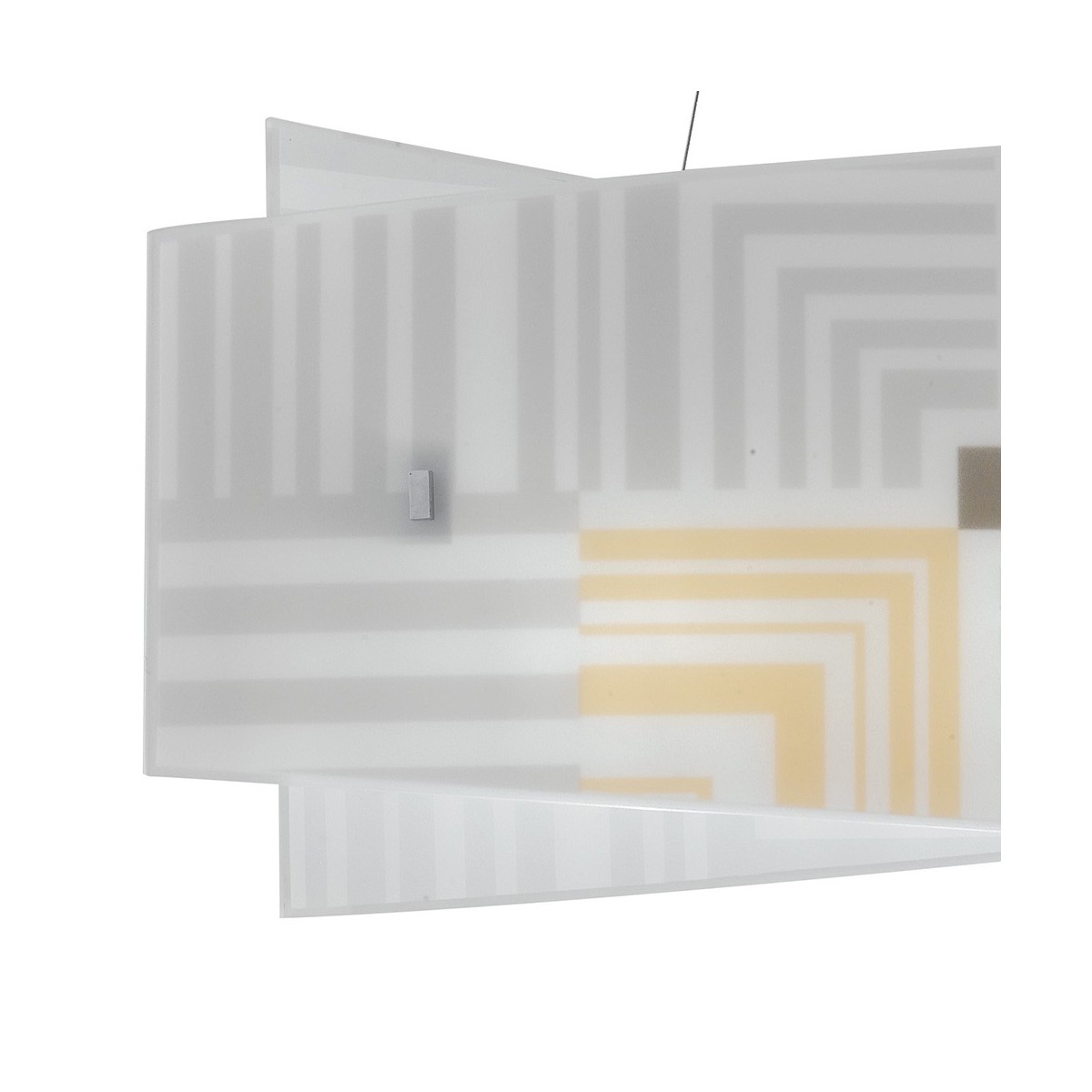 Diffusore in Vetro Bianco con Decoro Marrone e Grigio...