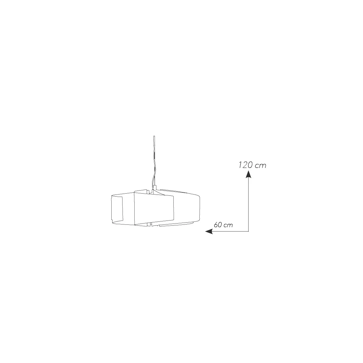 Lustre Joyce 6 lumières avec diffuseurs en verre plié avec décoration FanEurope