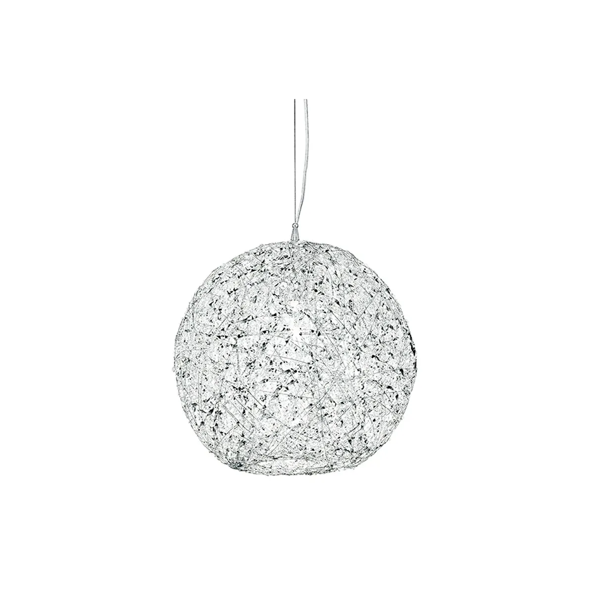 Abat-jour sphérique avec tissage en aluminium et cristaux Astra Line