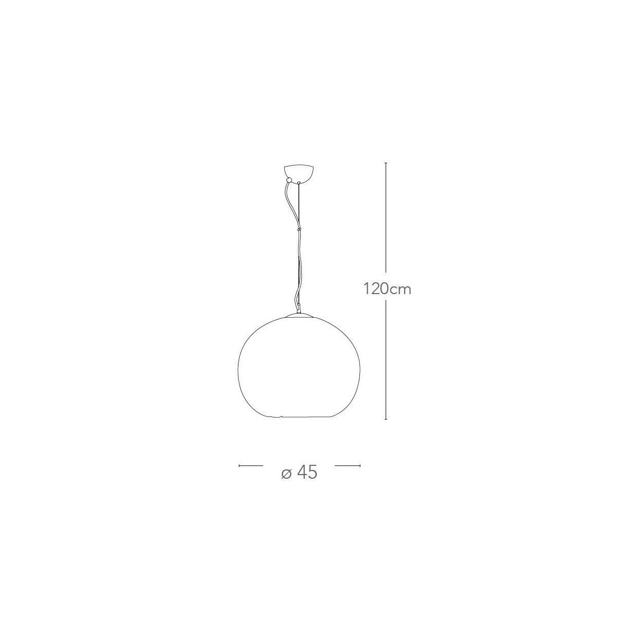 I-ASTRA/S45 - Lampadario Sospeso Moderno Sferico...