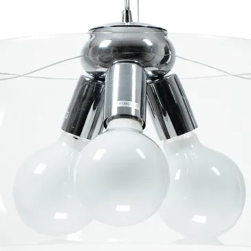 Lustre équateur avec diffuseur en verre transparent à 3 lumières