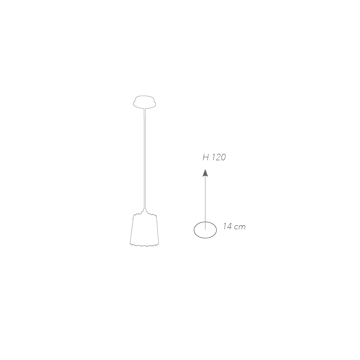I-CLUNY-S14 - Sospensione Bianco Opaco paralume Forato Pizzo Lampadario Moderno E14