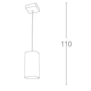 Suspension Square 1 lumière en métal avec abat-jour carré en verre blanc FanEurope