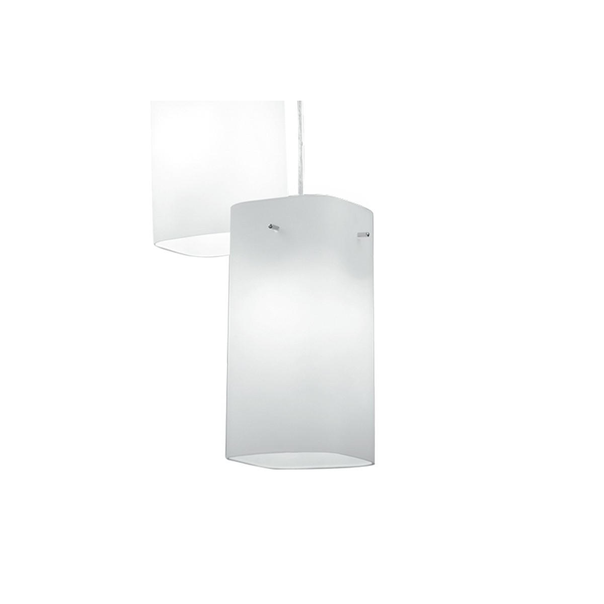 Abat-jour carrés en verre carré blanc