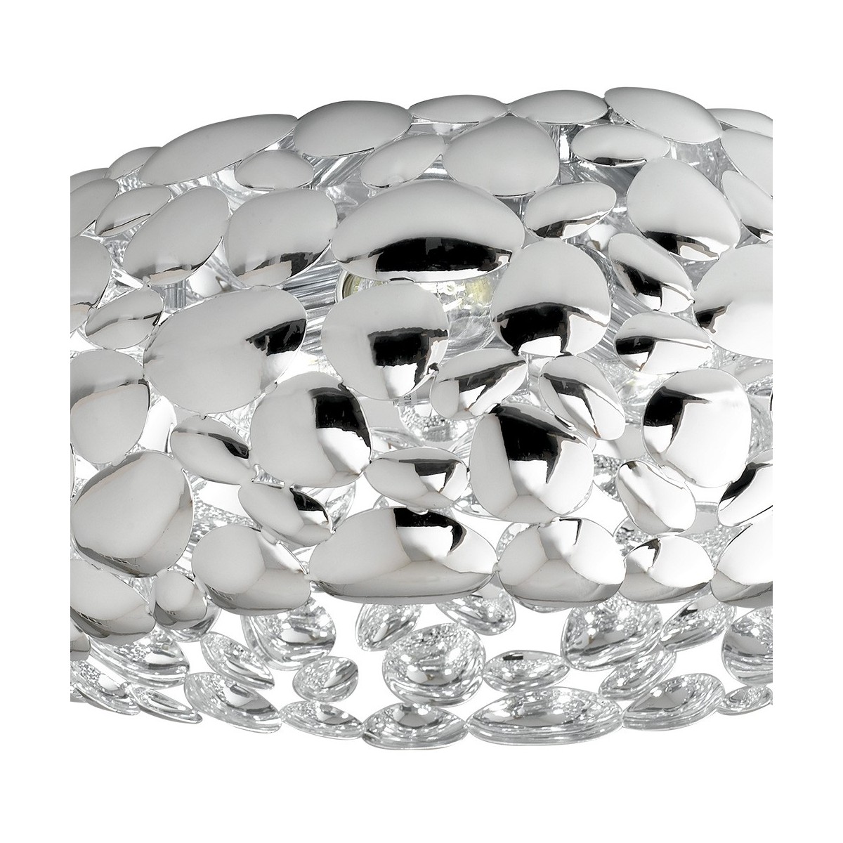 Plafoniera da interno 60W 3XE27 diametro 48cm cromo...