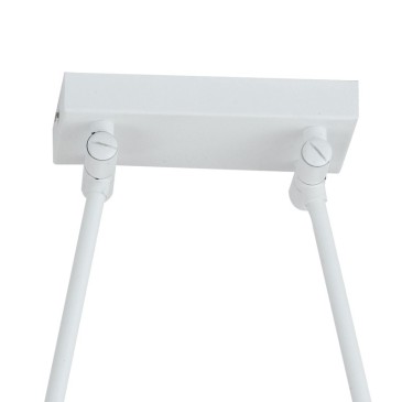 Base Plafoniera Book in Alluminio Bianco con Bracci Orientabili