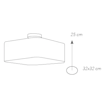 Plafonnier Cubique Métal...