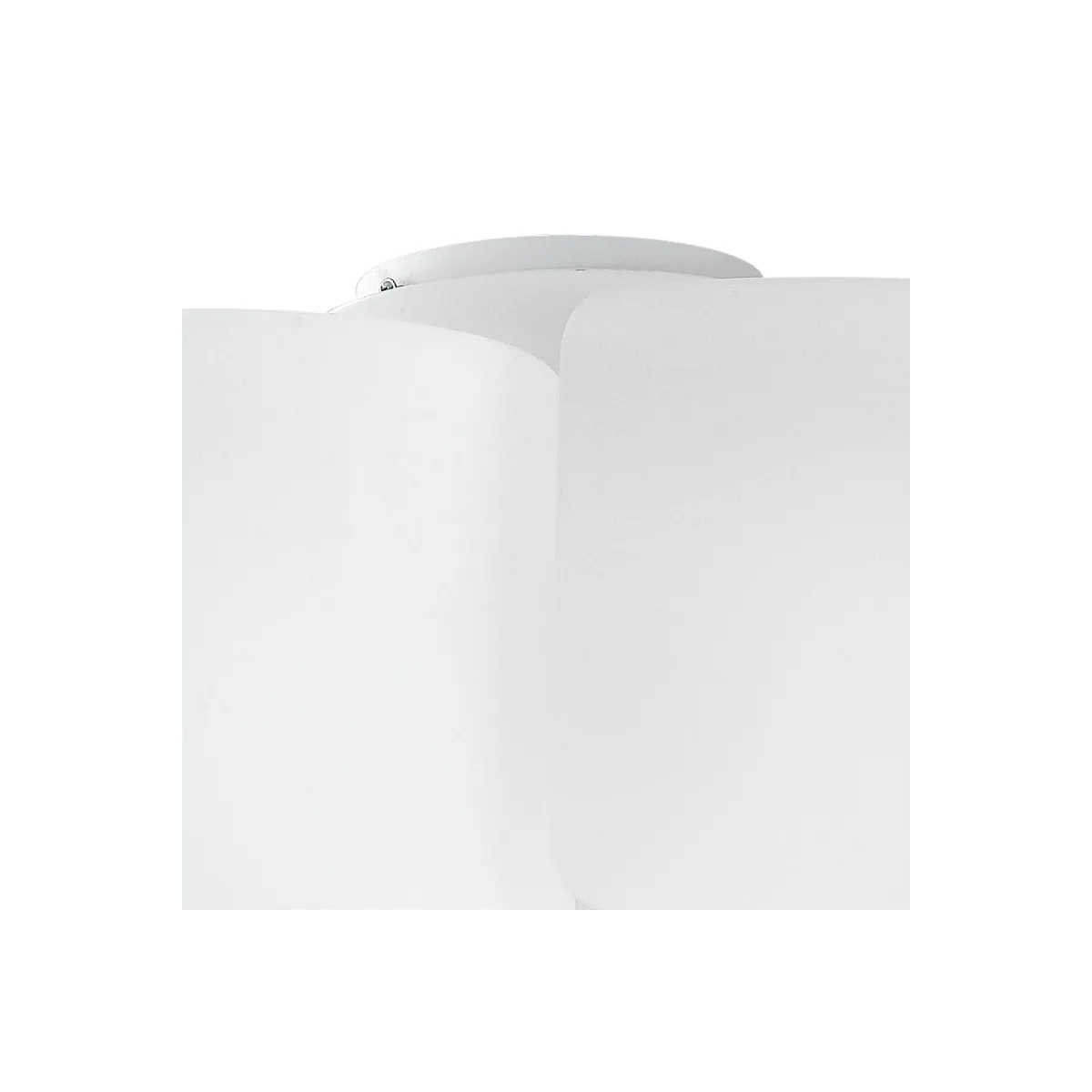 Diffuseurs en verre blanc avec plafonnier en tôle pliée Imagine