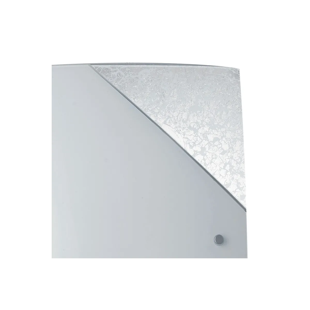 Diffusore in Vetro Bianco con Decoro Argento