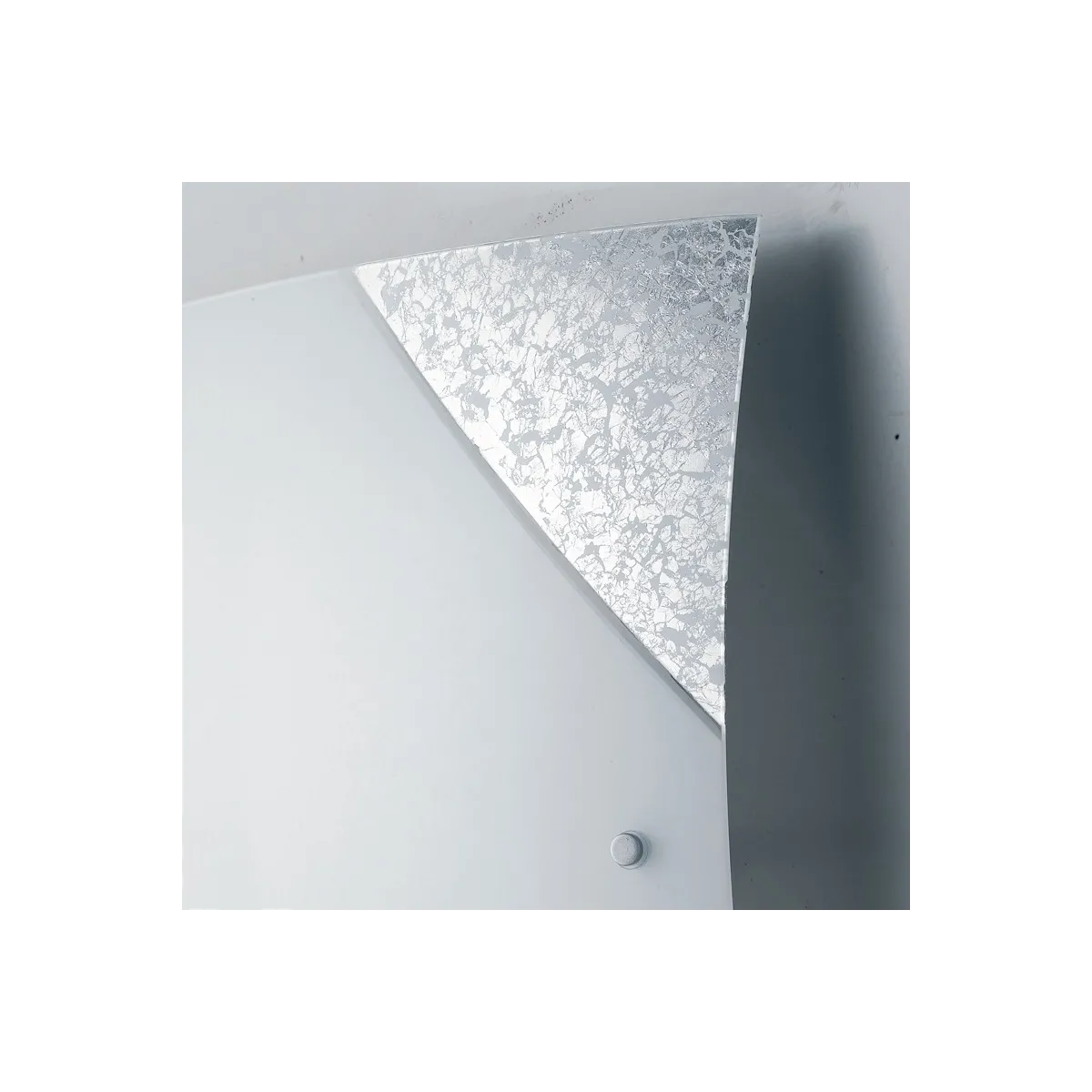 Diffuseur en verre blanc avec décoration argentée Paris FanEurope