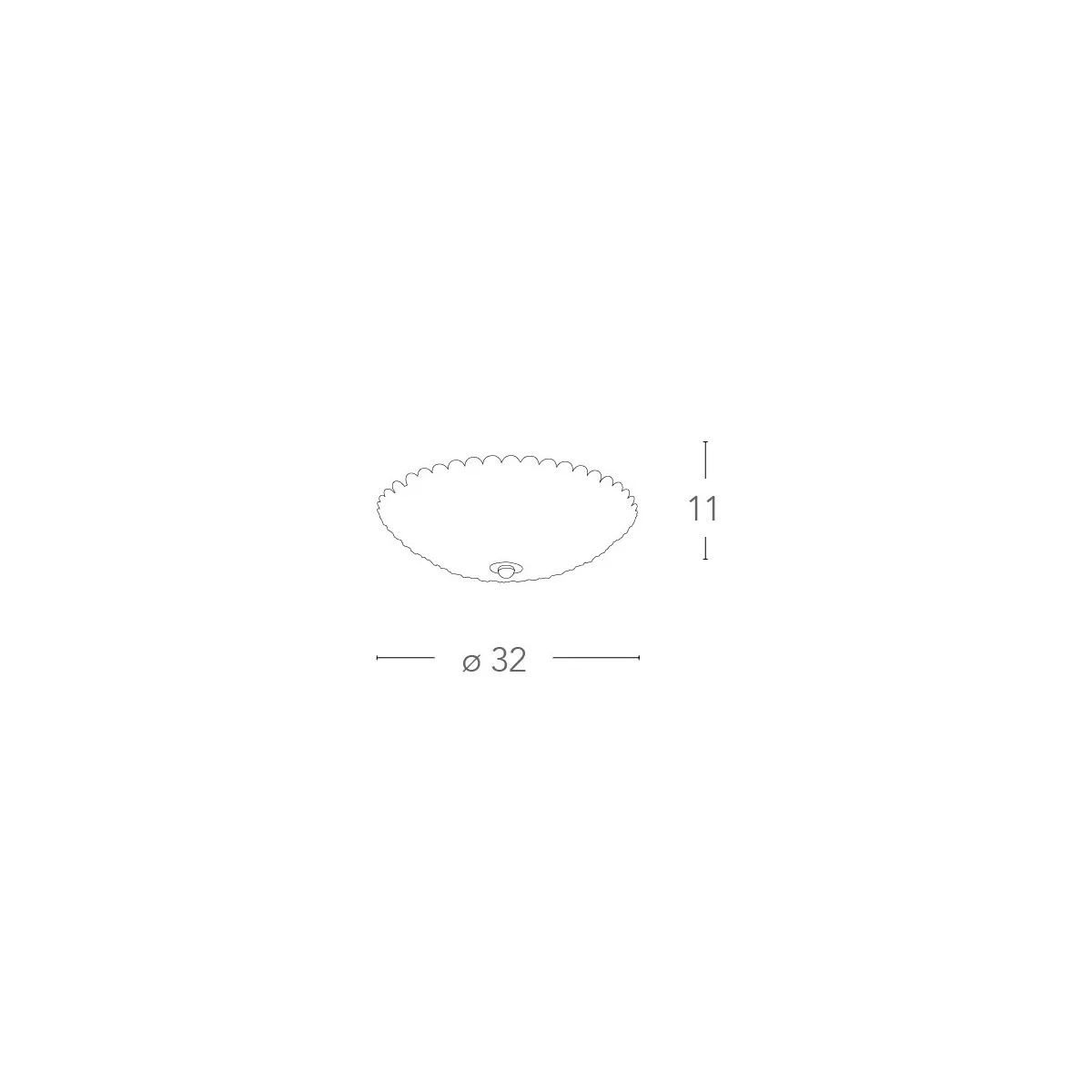 Plafoniera Planet Circolare 32 cm in Metallo con Decoro a Cerchi e Cristalli FanEurope