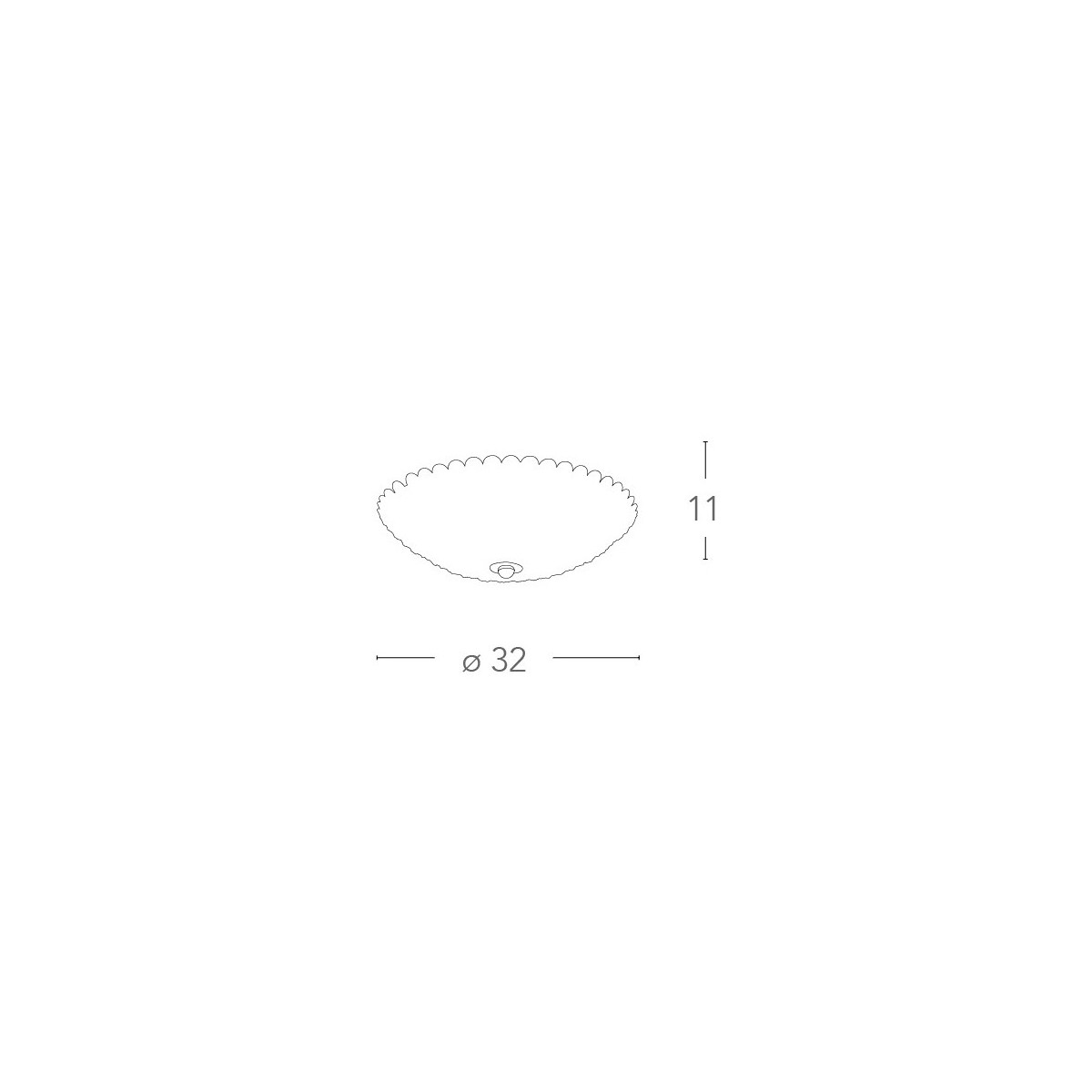 Plafoniera Planet Circolare 32 cm in Metallo con Decoro a...