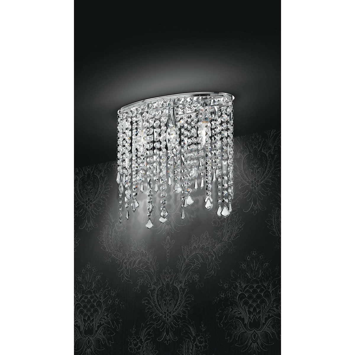 I-BREEZE / PL3 - Plafonnier ovale Pendentifs en métal K9...