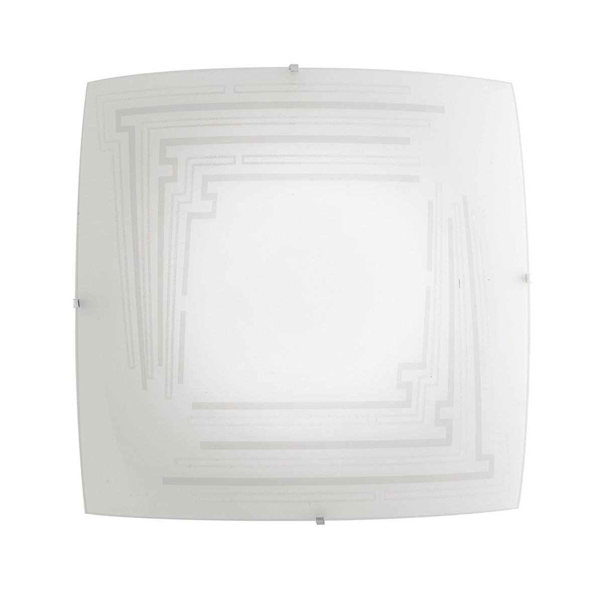 I-CONCEPT/PL30 - Plafoniera Quadrata Vetro Decoro...